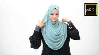 3 Easy Style for Heyna Halfmoon Shawl  Tutorial by MuslimahClothingcom [upl. by Sinai307]