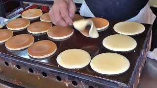 Japanese Street Food  Japanese Pancake DORAYAKI Jiggly Fluffy Cake [upl. by Neukam]