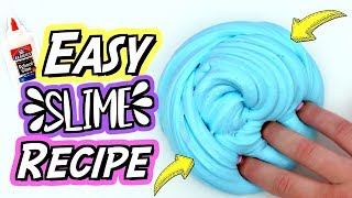 HOW TO MAKE SLIME For Beginners NO FAIL Easy DIY Slime Recipe [upl. by Retla399]