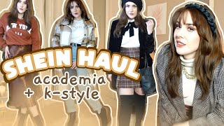 DARK ACADEMIA meets KSTYLE  Shein Haul [upl. by Lleumas]