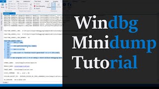 Windbg minidump basic tutorial  Extended [upl. by Lief702]