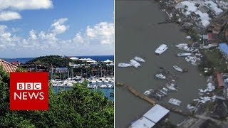 Hurricane Irma St Martin before and after  BBC News [upl. by Hesketh809]