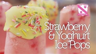 Strawberry amp Yoghurt Ice Pops Recipe [upl. by Alolomo]