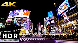 【4K HDR】Night Walk in Tokyo Shibuya 東京散歩 [upl. by Bertila]