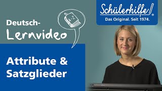 Attribute  Satzglieder 🎓 Schülerhilfe Lernvideo Deutsch [upl. by Aicital]