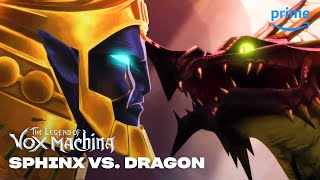 Sphinx and Dragon FaceOff  The Legend of Vox Machina  Prime Video [upl. by Acirtal]