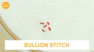 Bullion Stitch  Embroidery stitches [upl. by Kciremed812]