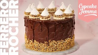 Ferrero Rocher Layer Cake Recipe amp Decoration Tutorial  Cupcake Jemma [upl. by Pickard829]