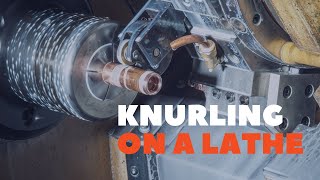 Knurling on a lathe [upl. by Hsevahb]