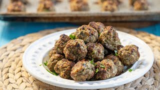 The BEST Greek Meatball Recipe Keftedes under the Broiler [upl. by Yenruoj788]