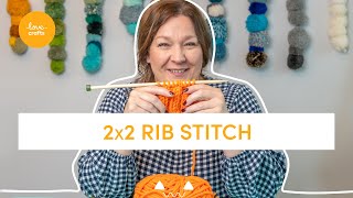 2x2 Rib stitch Knit [upl. by Ridan]