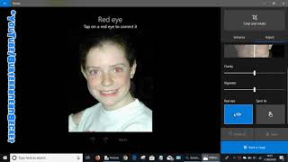 How to Remove Redeye from a Digital Image Using Windows 10 [upl. by Elleuqar]