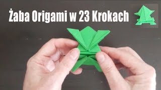 Żaba origami krok po kroku  Skacząca Żaba z Papieru  Origami Paper Frog🐸🐸🐸 [upl. by Chaing470]