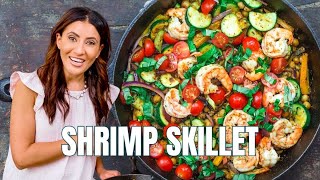 BEST 20 Minute Shrimp Skillet Recipe  The Mediterranean Dish [upl. by Yate429]