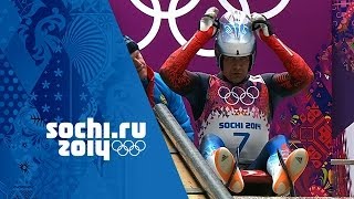 Mens Luge  Runs 1 and 2  Sochi 2014 Winter Olympics [upl. by Burkhart830]