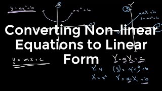 Converting Non linear Equations to Linear Form  O Level Additional Mathematics [upl. by Derej]