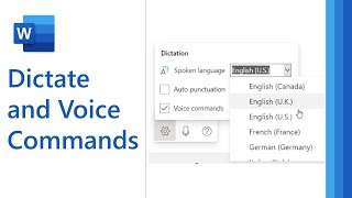 How to use Dictation and voice commands in Microsoft Word 2021 [upl. by Bahner]