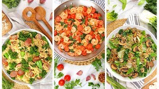 15 Minute One Pot Dinner Recipes  Easy  Healthy Weeknight Dinners [upl. by Einnel]