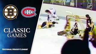 NHL Classic Games Canadiens send Bruins home in 1979 SemiFinal [upl. by Lyrred]