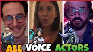 All Valorant Voice Actors Live Voice Acting Agents Voice lines [upl. by Yecats478]