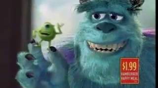 McDonalds  Monsters Inc Happy Meal USA Commercial 2001 [upl. by Hermine]