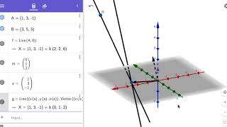 Graphing lines in 3D with Geogebra [upl. by Freudberg]