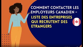 Liste des entreprises canadiennes qui recrutent des étrangers  Immigration Canada [upl. by Nibas]