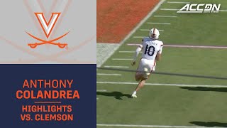 Virginia QB Anthony Colandrea Highlights vs Clemson [upl. by Ordway]