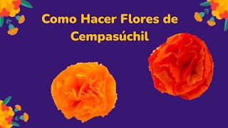 Como Hacer Flores de Cempasúchil Con Papel  crafts with paper flowers [upl. by Urba]