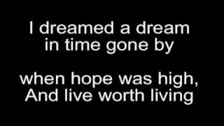 Susan boyleI Dreamed a Dream Lyrics [upl. by Mccall984]