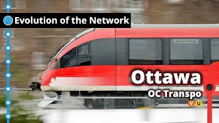 Ottawas OTrain amp Transitway Network Evolution [upl. by Onibas]