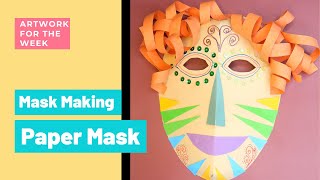 Paper Mask Artwork  Mask Making [upl. by Nauqes537]