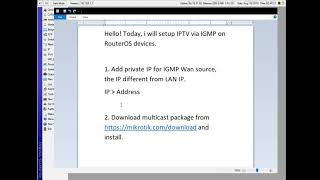 How to setup IPTV IGMP on Mikrotik RouterOS [upl. by Enirac744]