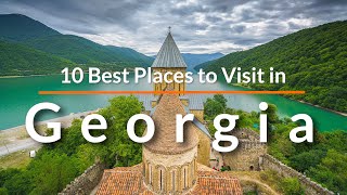 10 Best Places to Visit in Georgia Europe  Travel Video  SKY Travel [upl. by Nasas]