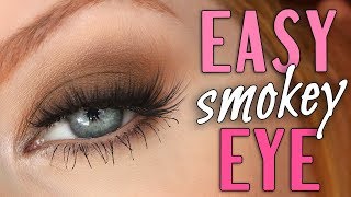 Easy Smokey Eye Tutorial  SHOWN IN REAL TIME [upl. by Aisaim134]