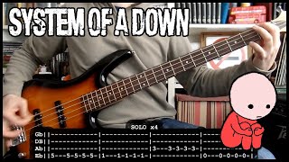 SYSTEM OF A DOWN  Lonely day bass cover w Tabs amp lyrics [upl. by Allys577]