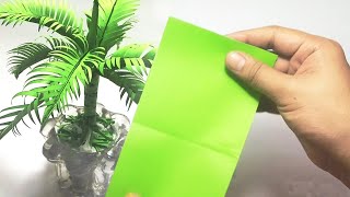 Cara Membuat Pohon Kelapa Dari Kertas Origami Untuk Dekorasi Ruang Tamu [upl. by Thistle]