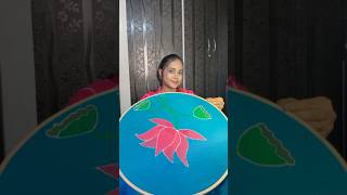 Lotus painting 🎨🪷on plain dress ఎలా ఉంది telugu ytshorts shorts trending fabricpainting 1m [upl. by Ahsino403]