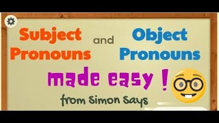 Subject and Object Pronouns  English Grammar [upl. by Oizirbaf]