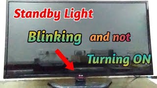 Standby Light Blinking and Not Turning ON LG LED TV Repair Tagalog [upl. by Yraccaz954]