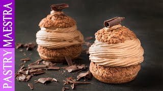 Triple Chocolate Cream Puffs Choux Craquelin  Pastry Maestra [upl. by Mikkanen]