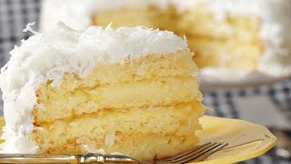 Coconut Cake Recipe Demonstration  Joyofbakingcom [upl. by Tisha]