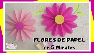 Como hacer FLORES DE PAPEL fáciles En Menos de 5 MINUTOS [upl. by Chien]