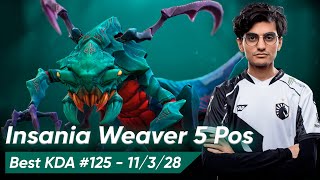 🪳 Insania WEAVER 736 SUPPORT 5 Pos  Dota 2 Pro Gameplay [upl. by Issi]