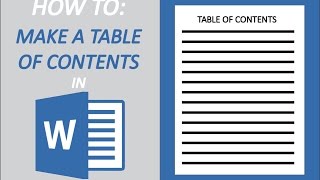 How to Make a Table of Contents in Microsoft Word [upl. by Doane226]