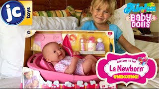 💞 La Newborn GIRL Doll With Bath Set By Berenguer 🎁 Unboxing Changing amp Details With Skye 😃 [upl. by Lenuahs]