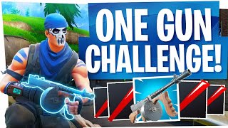 1 Gun Challenge  HARDEST Challenge in Fortnite [upl. by Neomah]