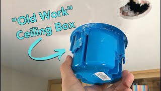 How to Install an Electrical Ceiling Box for a Light Fixture [upl. by Acimot906]