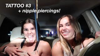 tattoo 3  nipple piercings VLOG [upl. by Terrijo]