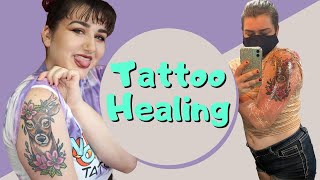 How I Heal My Tattoos Using Second Skin and Tegaderm [upl. by Lauter828]